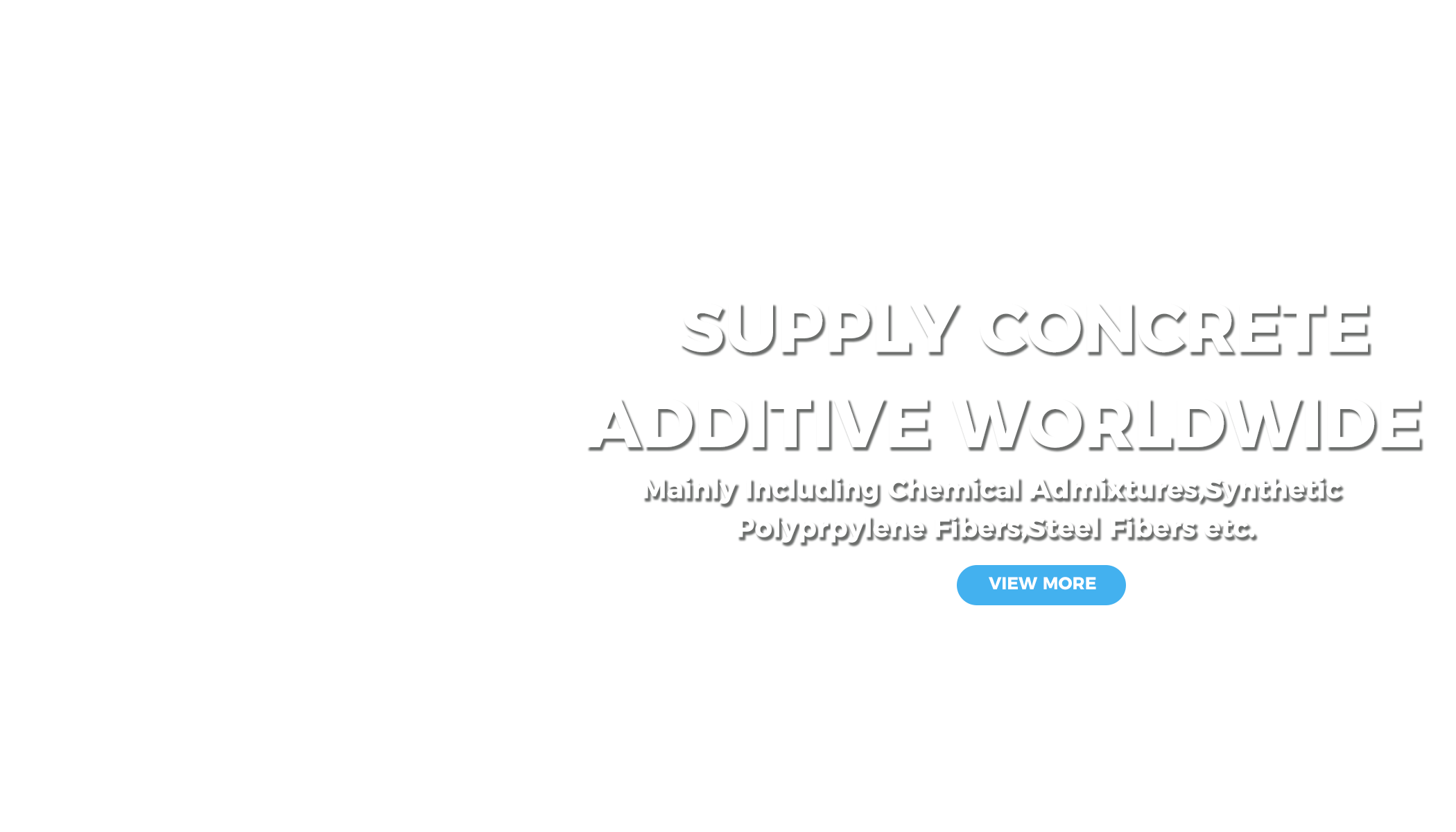 Global supply info of concrete additives like fibers, polycarboxylate superplasticizer