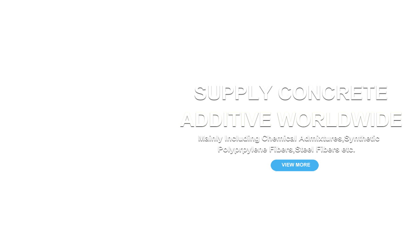 Global supply info of concrete additives like fibers, polycarboxylate superplasticizer